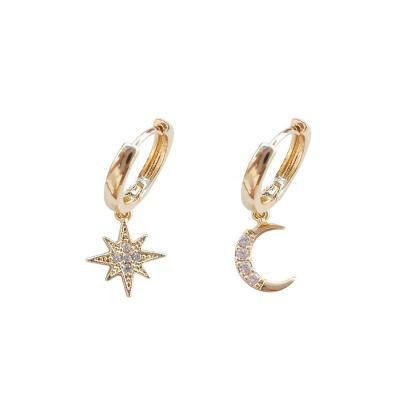 China New Bohemian Hot CLASSIC Asymmetrical Star Moon Earrings Temperament Ladies Fashion Pendant Jewelry for sale