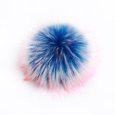 China European Chinese Manufacturer Of Hat Accessories 13cm High Quality Faux Racccon Fur Pompom for sale