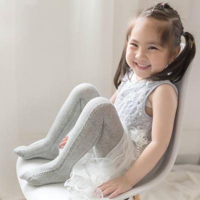 China Baby Antibacterial Summer Autumn Breathable Cute Cotton Pantyhose Mesh Cable Knit Tights Spring for Toddler Girls Stockings for sale