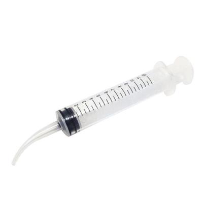 China medical materials & Accessories Disposable Dental Syringe Dental Irrigation Tip Plastic Curved Syringe for sale