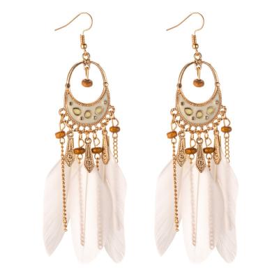 China BOHEMIA Factory Wholesale Women's Personalized Tassel Chain Long Earrings for sale