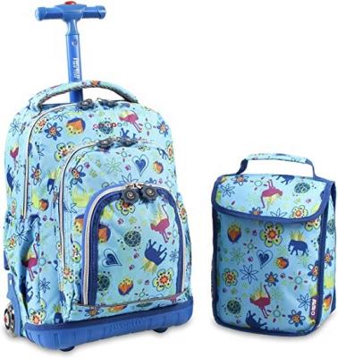 China Waterproof Children Trolley School Backpack Water Resistant Travel Luggage With Lunch Bag Kids for sale