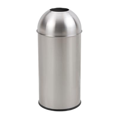 China Durable Stainless Steel Black Gold Domed Trash Can Sanitizing Waste Recycling Bin for sale