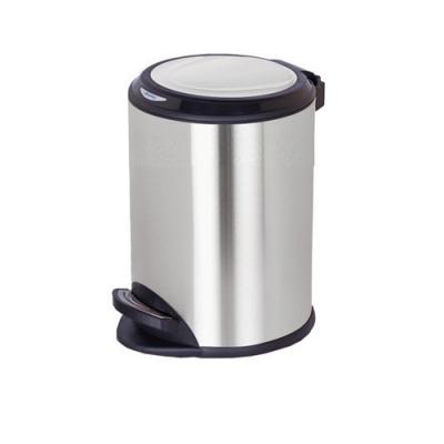 China Sustainable Indoor Stainless Steel Trash Can Foot Pedal Waste Bin Step Trash Can With Cover for sale