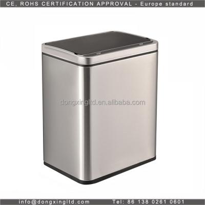 China 13 Gallon Inox Compartment Kitchen Sensor Sustainable Smart Square Trash Can for sale