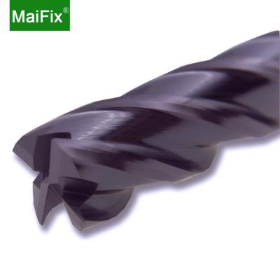 중국 Maifix 1PCS Milling Machines Lengthen 4 Flute HRC45 Flute Milling Cutter CNC Tool Solid Carbide Rough Cut End Mill For Metal 판매용