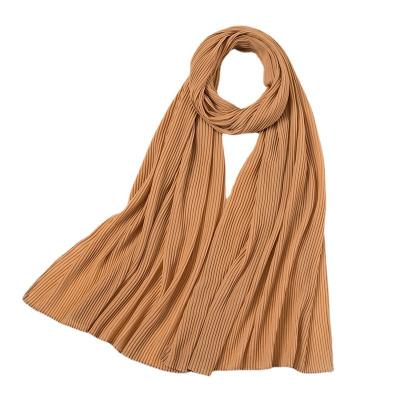 China Muslim Chiffon Shawl Pleated Muslim Pleated Chiffon Hijabs Chiffon Pleated Shawls Scarf for sale