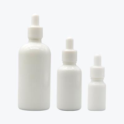 China HeyGo 1oz Chemical White Coated Eye Glass Dropper Bottles 30ML With White Cap And Pipette UV Safe Bottles For Essential Oils for sale