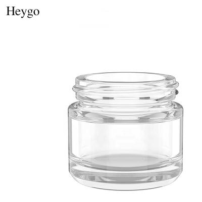 China Empty Clear Jar Storage Round Jars Smooth Clear Wholesale Glass Food Jars With Child Cover Lid HYG Resistant POT 001 for sale