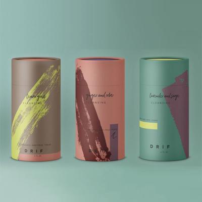 China Recyclable Custom Eco - Friendly Kraft Tea Coffee Bean Tube Round Cylinder Paper Tube Cardboard Packaging for sale