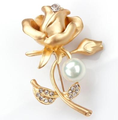 China ALLOY 2022011703 3D Rose Brooch Pin for sale