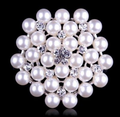 China ALLOY 2022011701 pearls edge hat shirt brooch for sale