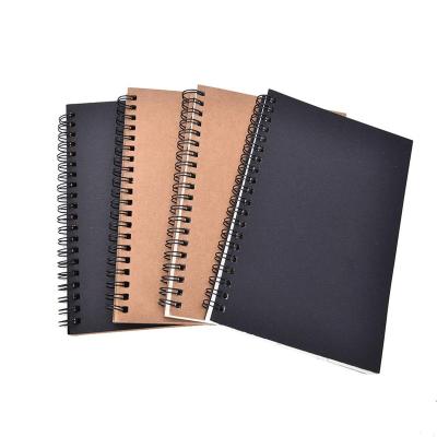 China 14*21cm Spiral Notebook Craft Sketch Book Paper Black Sketchbook Paper Wrapping Paper for Drawing Painting Stationery Art Supplies FM202021502 for sale