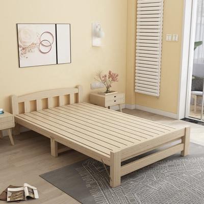 China Modern Double Size Home Furniture Solid Wood Bed Frame Beds With Storage for sale