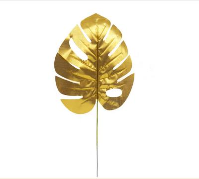 China Europe Wholesale Multiple Sizes Plastic Artificial Gold Leaves Gold Turtle Leaf for sale