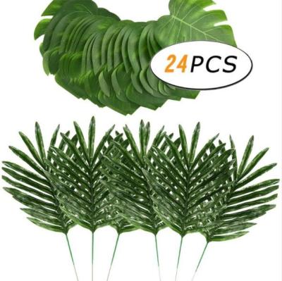 China Artificial Silk Fabric Flowers For Events Decoration Hawaiian Home Pieces Green Artificial With Leaves for sale