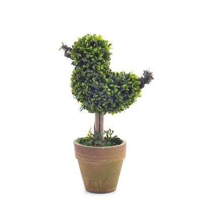 China Latest Selling Mini Bonsai Tree Plant Potted Plant Wholesale Modern Hot Artificial Plastic Bird Shape For Office Home Decoration for sale