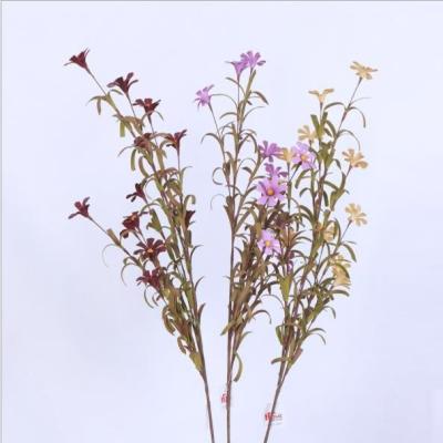 China Home Decoration Pieces Daisy 3 Craft Flower Colorful Rattan Cane for sale