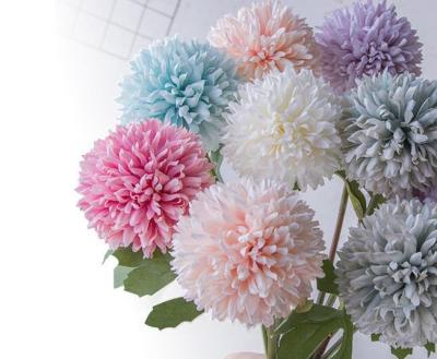 China Decorration High Quality Artificial Dandelion Ball Dried Chrysanthemum Flowers For Wedding Decoration for sale