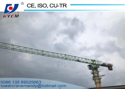 China 60m Arm Length Flat Top Tower Crane Types PT6013 Top Slewing Crane  8ton Max Load Electric Tower Crane for sale