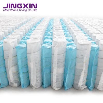 China Customized Jingxin Mattress Spring Manufacturer Perforated Nonwoven Pocket Spring Compressed With Paddle Package Mattress Spring for sale