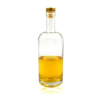 China Beverage Flint Empty Brandy Bottle 750ml with Cork Stopper for sale