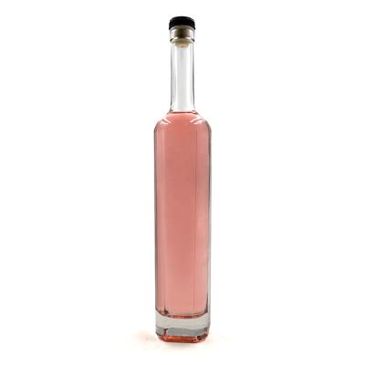 China 50cl Tall Ice Glass Beverage Square Bottom Liquor Bottle With Long Neck for sale