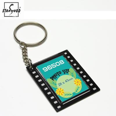 China Movie Wholesales STARWOOD Movie Strip Photo Key Chain Cover Acrylic Flash Key Fob #96508 28*43mm Promotional for sale