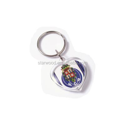 China Wholesales STARWOOD#95416 2.4x2.6cm Acrylic Heart Shape Crystal Clear Acrylic Photo Keychain for sale