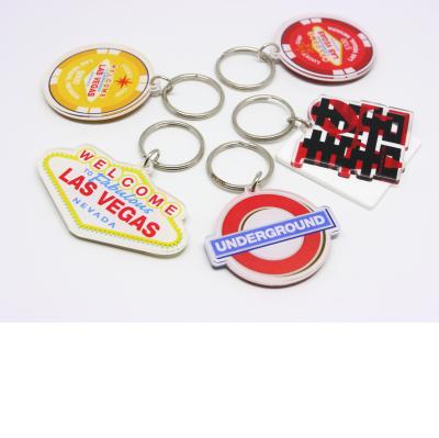 China OEM Customized Clear Acrylic Key Chain Styles Brand Design Acrylic Main FOB Holder for sale