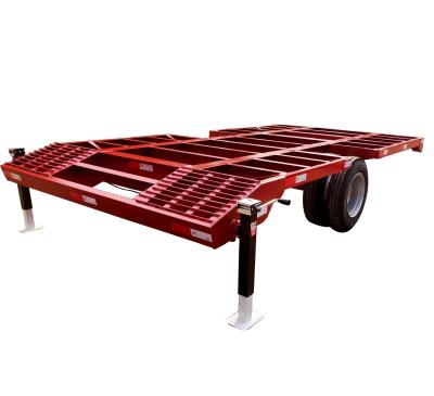 China Trailer Agriculture Equipment Tools 5 Ton Car Trailers Flat Loader Tractors Cultivate Flat Trailer for sale