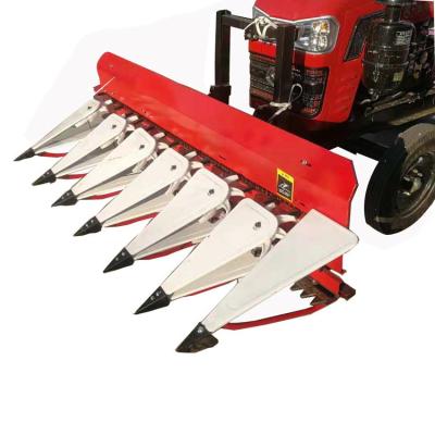 China Agricultural Machinery 4WD Tractor Link Chain Rice Harvester 2 Rows Front Wheat Rice Harvester For Tractors for sale