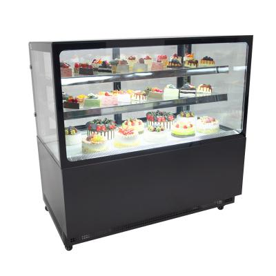 China Cooler Glass Vertical Pie Display Single-temperature Desert Cake Showcase Cake Display Fridge Refrigerator for sale