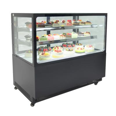 China High Temperature Ventilated Board Curved Refrigeration Painting Cake Cabinet for sale