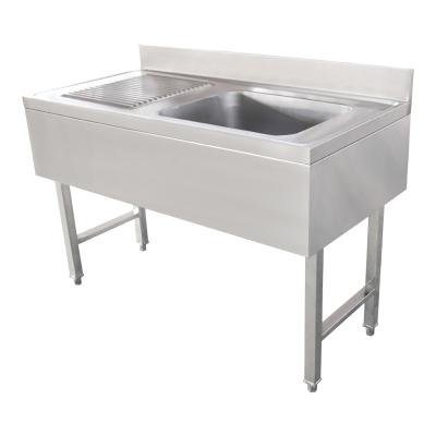 China Custom Made Stainless Steel Comercial Faucet Square Single Bowl Without Kitchen Sink for sale