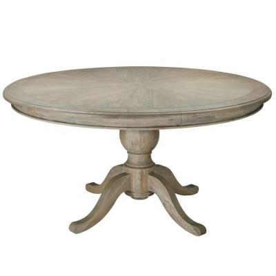 China American Country Style Oak Solid Wood Vintage Round Table Round Table Restaurant Table for sale