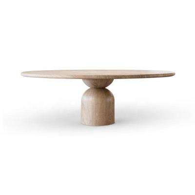 China Nordic modern simple round table board household solid wood oval conference table for sale