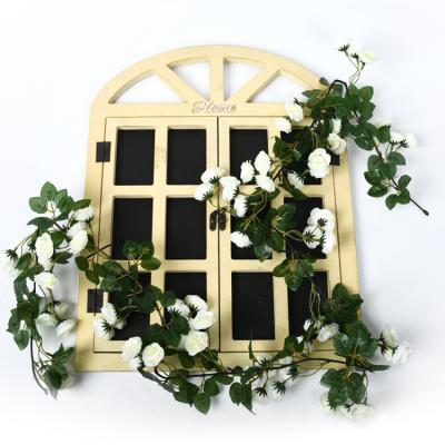 China Beautiful Colorful Wedding decoration Artificial rose vine flower wreath rattan Factory wholesale silk flowers  Christmas  Holiday Dressing Flowers for sale