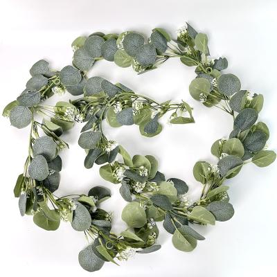 China Beautiful Colorful Artificial Eucalyptus Baby Breath flower vine Factory wholesale silk Flower home decoration wedding Courtyard Outdoor decoration for sale