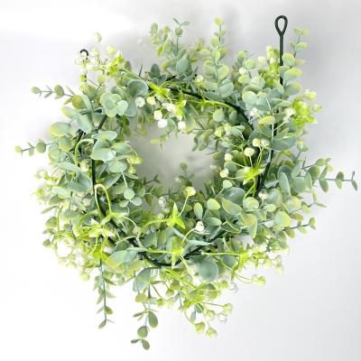 China Beautiful Colorful Wedding Eucalyptus babys breath Flower vine Artificial flower wreath rattan Factory wholesale silk flowers  Christmas for sale