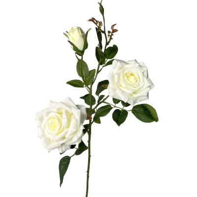 China Beautiful Colorful Hot selling  Artificial Rose flower  Silk White Rose Multiple Colors  Home decoration Wedding Artificial Flower  party  Garden for sale