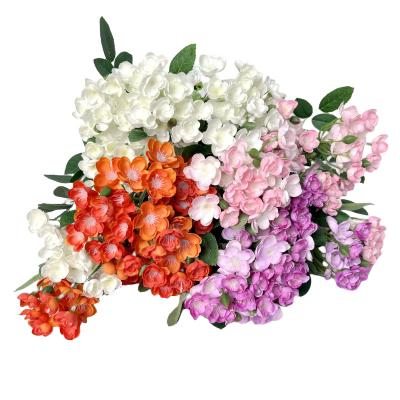 China Beautiful Colorful Artificial Bundle colorful flowers Factory wholesale silk flower home decoration wedding Courtyard Outdoor decoration for sale