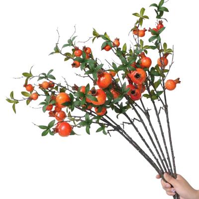 China Beautiful Colorful Hot selling  pomegranate tree Flower Balausta Silk flowers home decoration wedding  Outdoor decoration Garden decoration for sale