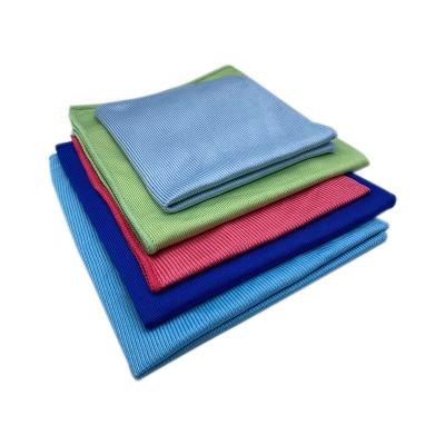 China Waffle Microfiber Cloths Glass Cleaning Towel Sustainable Household Ware Microfiber Glass Microfiber Cloth for sale