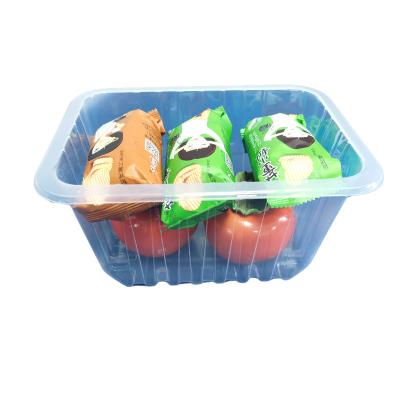 China Recycled Materials Wenzhou Fruit Boxes Production Machinery Transparent Plastic Storage Tray Box for sale