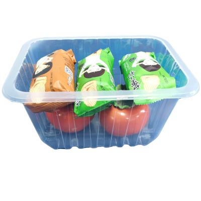 China Recycled Folding Materials Rectangle Mini Sushi Fruit Production Machinery Custom Plastic Enclosure Box for sale