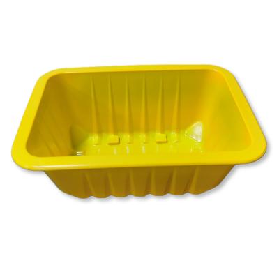 China Recycled Materials Yellow Transparent Bento Soap Plastic Case Lunch Box For Kids , Recycled Plastic Boxes for sale