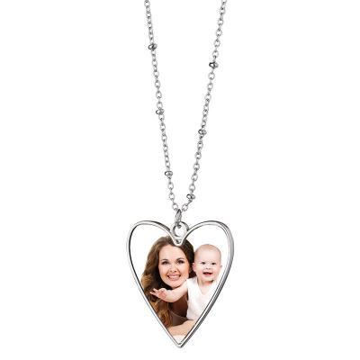 China Romantic Design Metal Latest Necklace Fashion Sublimation Jewelry Empty Necklace for sale