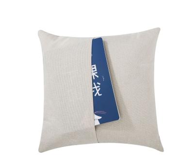 China Anti-Static Personalized Book Cushion Cover Blank Sublimation Pocket Pillow Canvas Case for sale