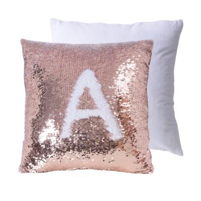 China Wholesale Anti-static Decorative Glitter Kiss Pillow Covers, Custom Mermaid Sequin Tile Sequin Pillow Case for sale